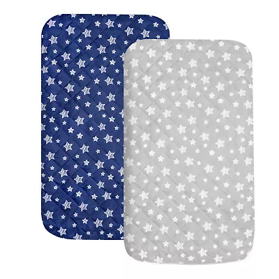 Bassinet Mattress Pad Cover Waterproof Soft Fits For Different Cradle 2 Pack • $19.89