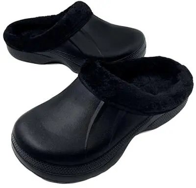 £14.99 • Buy Fur Lined Slippers Outdoor Clogs Thick Sole Garden Shoes Warm Furry House  Mules
