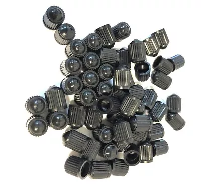 40 X Universal Black Plastic Tire Valve Stem Air Caps Dust Cover Car Motorcycle • $12.95