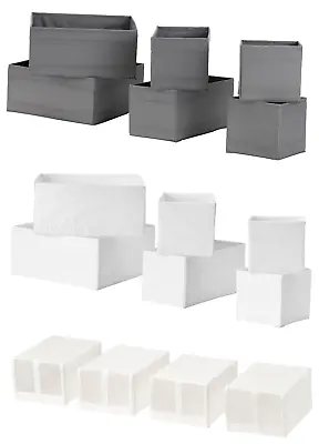 Ikea SKUBB Set Of 6 Drawer Organiser Storage Boxes Wardrobe Shoe Box  • £12.99
