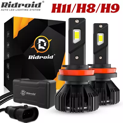 H11 H8 H9 LED Headlight Kit High Low Beam CANbus Bulbs Super Bright 6500K White • $22.99