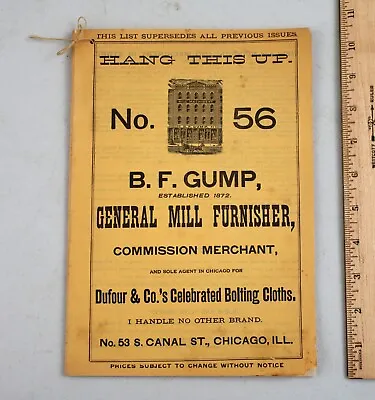 1900 B.F. Gump General Mill Furnisher Catalog Machinery Lanterns Pumps Chicago  • $79.99