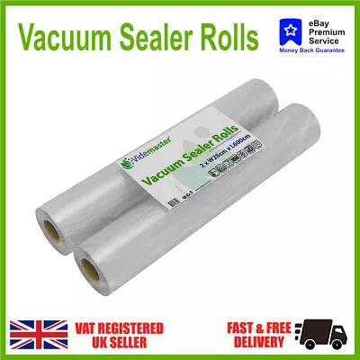 20cm 28cm Textured Vacuum Food Sealer Vac Bags Roll JML Andrew James 1-12 Rolls • £8.95