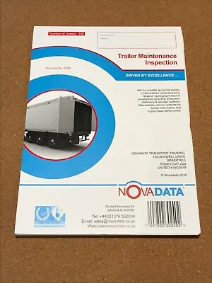 100 Page Trailer Vehicle Maintenance Inspection Pad Book DVSA VOSA • £8.95
