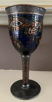 Karl Hulme Cobalt Blue Hand Painted Glass Goblet Wine Holder- Game Of Thrones • £60