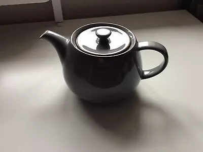 M&S Marks And Spencer Richmond Teapot Stoneware Grey Capacity 1.1 L Tall 12 Cm • £15