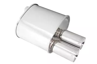 Megan Racing 3  F-rt Dual Stainless Roll Tips Universal Muffler 2.5  Inlet • $149.97