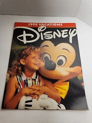 Walt Disney World 1998 Vacations Magazine Mickey Mouse With Child Cover • $4.19