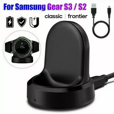 Wireless Smart Watch Charging Dock For Samsung Galaxy Gear S2 S3 Watch Charger • £8.99