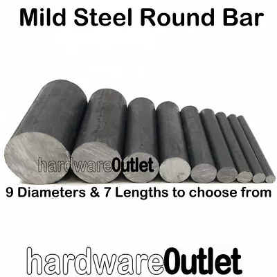 MILD STEEL Solid SQUARE Or ROUND BAR Bespoke Cutting Service Available UK Trade • £4.35