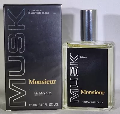 Musk Monsieur By Dana 4.0 Oz Eau De Cologne Splash Brand New Sealed • $30