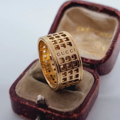 £965 • Buy Vintage 18ct Yellow Gold Gucci Spinning Band Ring 18k 750 Italy  Size U Gents 