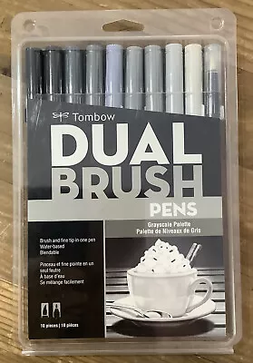 $35 • Buy 56171 Dual Brush Pen Markers, Grayscale, 10 Pieces
