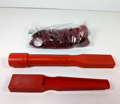 Magnetic Bingo Chips Red (940) And 2 Wands Mag-O-Wand USA Magna Dabber Vtg • $19.89