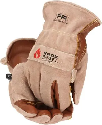 Knox Leather Work Gloves For Men & Women | Rebel FR Cowhide Working Gloves • $28.99