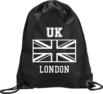 Backpack Bag London Uk United Kingdom Union Jack Gym Handbag M1 • £7.56