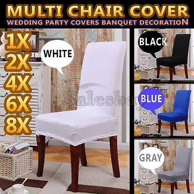 Seat Covers Stretchy Kitchen Dining Chair Cover Restaurant Wedding Part Decor • $6.80