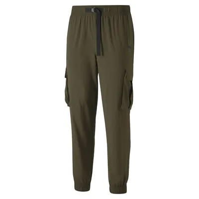 Puma Training Cargo Pants Mens Green Casual Athletic Bottoms 52235762 • $24.99