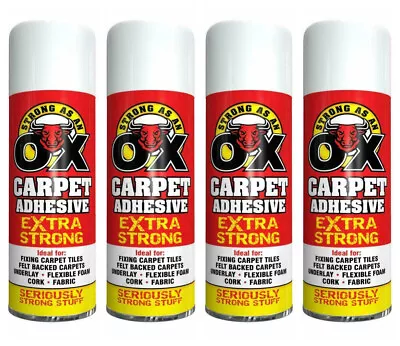 Carpet Spray Glue Heavy Duty Adhesive Tiles Fabric Leather Card Paper Vinyl 500m • £7.99