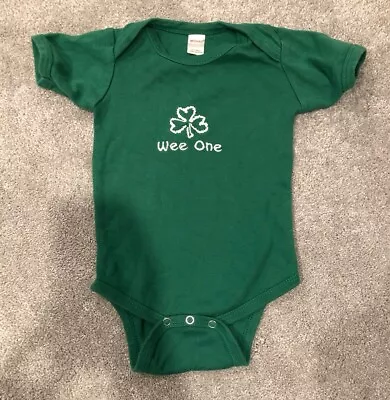 Baby Irish Shirt One Piece Monag 6-12 Months Wee One Stitched Great Condition • $6.99