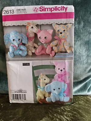 £3.99 • Buy SIMPLICITY 2613 OS TWO PATTERN PIECE 4 ANIMALS 2009 Uncut VGC