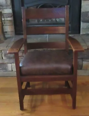 L. & J. G Stickley Antique Mission Oak Armchair • $695