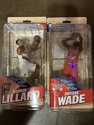 2017 McFarlane Sports NBA Figures Dwayne Wade & Damian Lillard Brand New Sealed! • $40