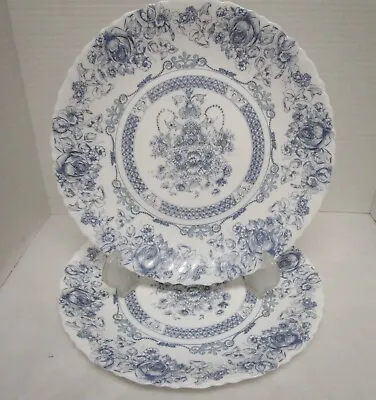 $20.99 • Buy Arcopal Honorine Blue & White Salad Plate 7 1/4   Made In France Lot 3