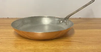 Vtg Lamalle NYC 10” Copper Tin Lined Sauté/Fry Pan Brass Handle Made In France • $155.50