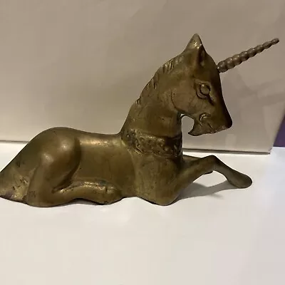 Vintage Brass Unicorn Figurine • $10.99