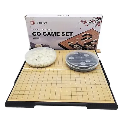 19X19 Go Board Game Set With Large Folding Travel Board (11.3-Inch) And Magnetic • $17.60