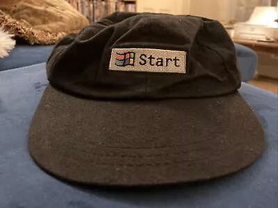 Microsoft Windows Start Logo Win 95 Black Adjustable Snap-Back Hat Headmaster • $60