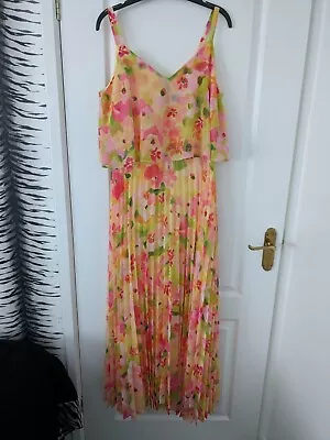 Gorgeous Multi Coloured Maxi Dress By Dusk. Fully Lined Size 12 BNWT. Great Buy • £12.99