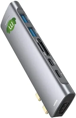7 In 2 USB HUB Thunderbolt 3 4K HD-MI USB 3.0 SD/Micro Card Readers USB C HUB  • $19.99