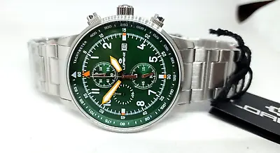 $146.14 • Buy Men's Watch Lorenz Chronograph Pilot, Green, 50001DD, Steel Satin, Sub 100 MT