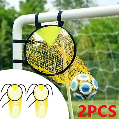 2x Football Target Net Soccer Target Goal Net Soccer Top Bins Goal Target Bags • £11.39