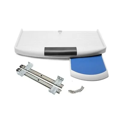 Steel Pull Out Keyboard Drawer Under Desk W/360° Rotatable Hideable Mouse Tray • $24.59