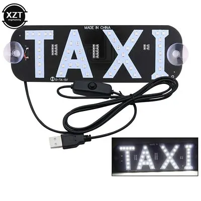 $11.26 • Buy Car Taxi Cab Indicator Lamp Windscreen Sign Windshield LED Light Lamp USB Cable
