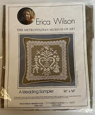 Erica Wilson VTG Needlepoint A Wedding Sampler Pillow Metropolitan Museum Of Art • $39.93