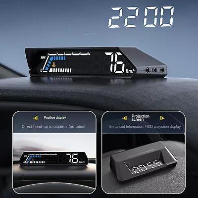 Head Up Display Car Vehicle Dual Screen HUD Multifunction Onboard Instrument US • $42.98