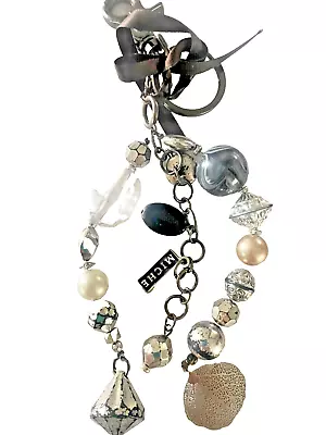 MICHE Bag Charm Purse Charm Keychain Black Antiqued Silver Tone • $14.76