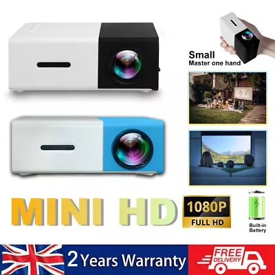 Portable Projector 1080P Mini Home Cinema Movie Theater Projector Multimedia • £29.32