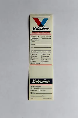 1973 Valvoline Oil Change Vintage Original Door Jamb Reminder Sticker Decal Rare • $2.95