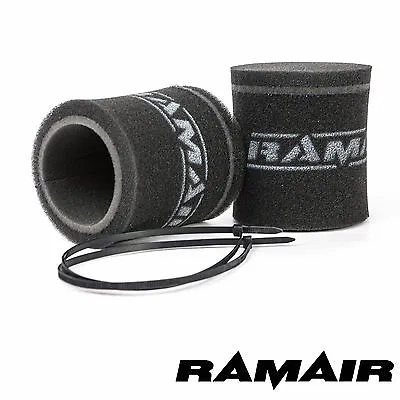 RAMAIR 2 X Carb Trumpet Velocity Stack Sock Air Filters 102mm Weber DCOE 40/45 • $27