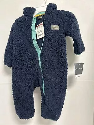 Eddie Bauer 6-9 Month Fleece Zip Up Hooded Suit • $6