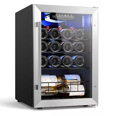 Yeego Wine Refrigerator And Cooler Fridge Freestanding 20 Bottles Mini Chiller • $285.99