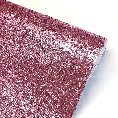 Chunky Sparkling Glitter Leatherette Fabric For Craft DIY & Hair Bows 140cm Wide • £9.99