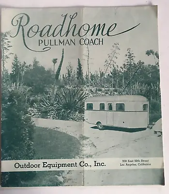 1930s Roadhome Pullman Coach-Catalog Brochure Vintage Travel Trailer RV Vintage • $14.99