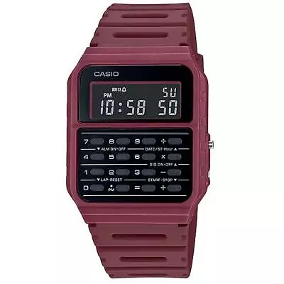 Casio CA-53WF-4B Red Vintage Retro Style Unisex Digital Calculator Watch • $49.95