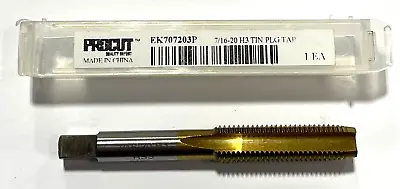ProCut 7/16 -20 HSS Hand Tap H3 4 Flute Tin Coating Plug Tap • $12.99